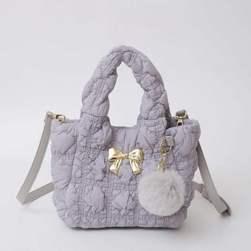 Cloud Bag Trendy Soft Nylon Handbag for Casual Wear