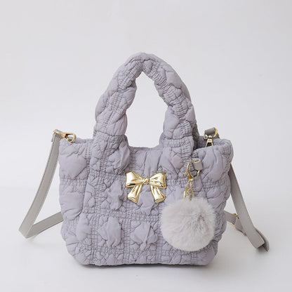 Cloud Bag Trendy Soft Nylon Handbag for Casual Wear
