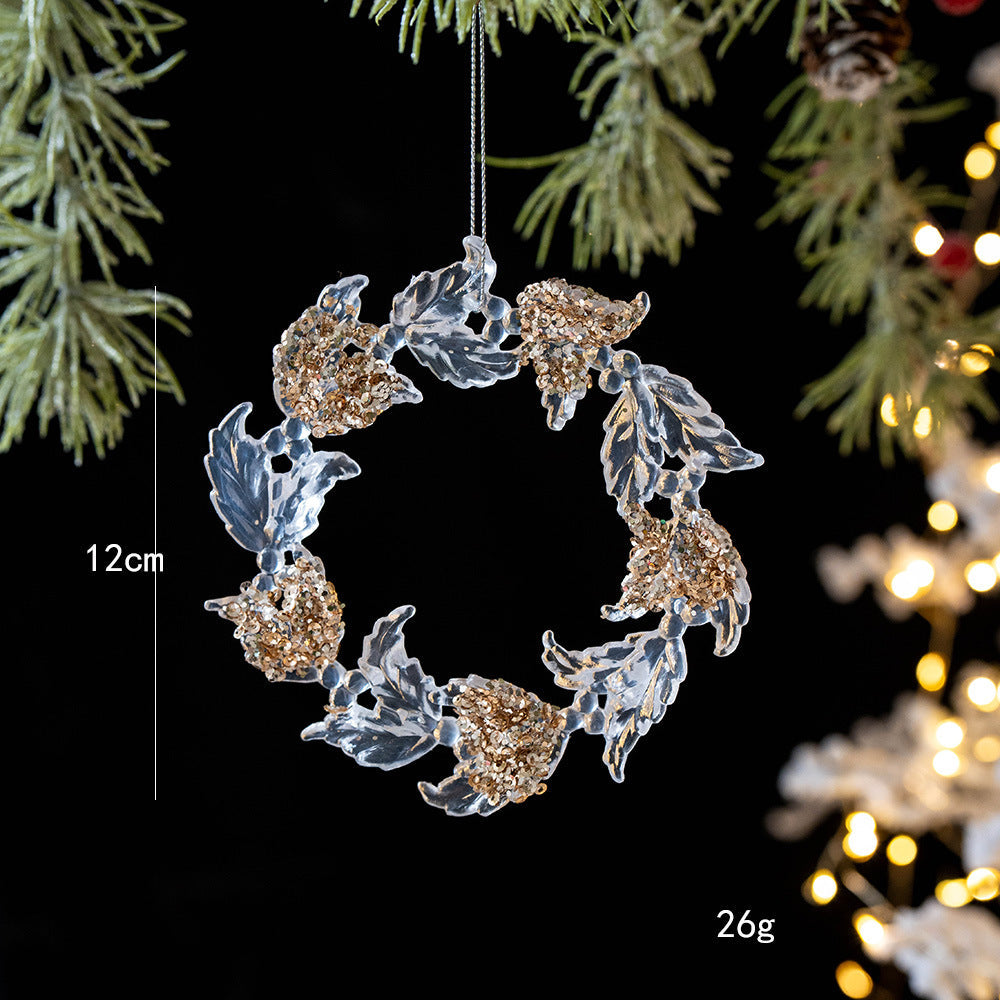 Snowflake Sequins Transparent Christmas Tree Hanging