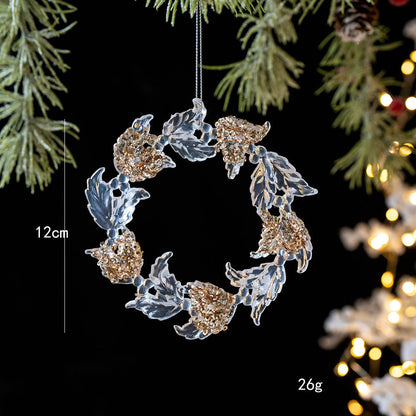 Snowflake Sequins Transparent Christmas Tree Hanging