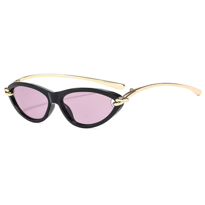 Cat Eye UV400 Sunglasses with Metal Chain Legs