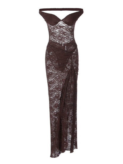 Sexy Lace Backless Jumpsuit Set for Party
