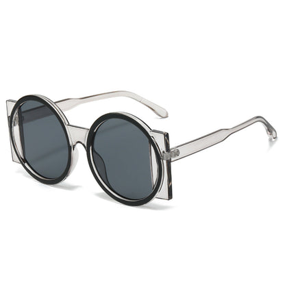 Round Frame Colorful Sunglasses Trendy Fashion Glasses