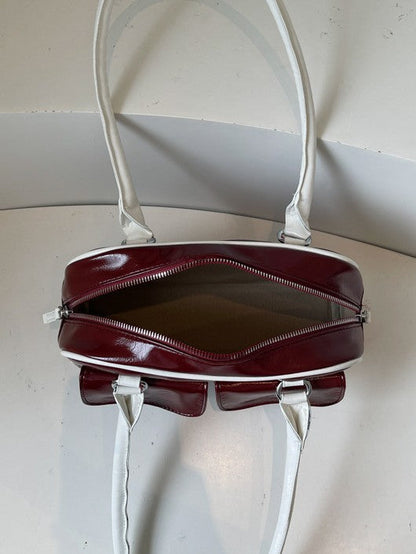 Trendy Color Block Shoulder Bag Spacious Tote for Women