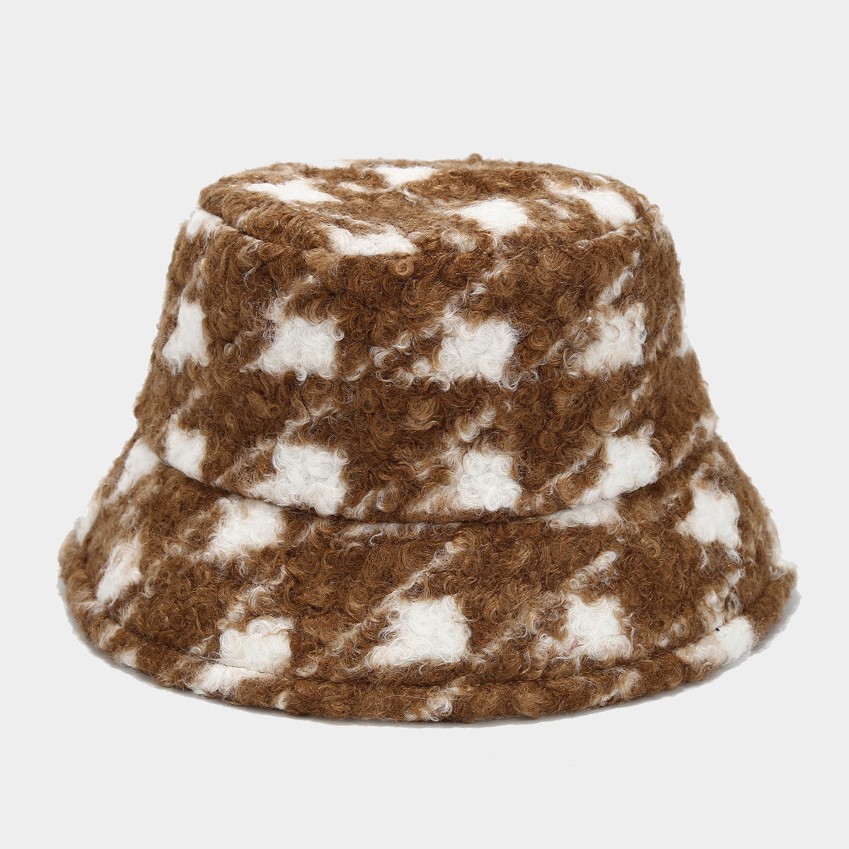 Vintage Fuzzy Plush Thick Warm Bucket Hat