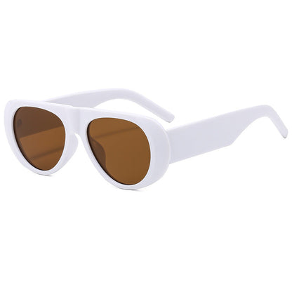 Fashionable Oval High-End Casual UV400 Sunglasses