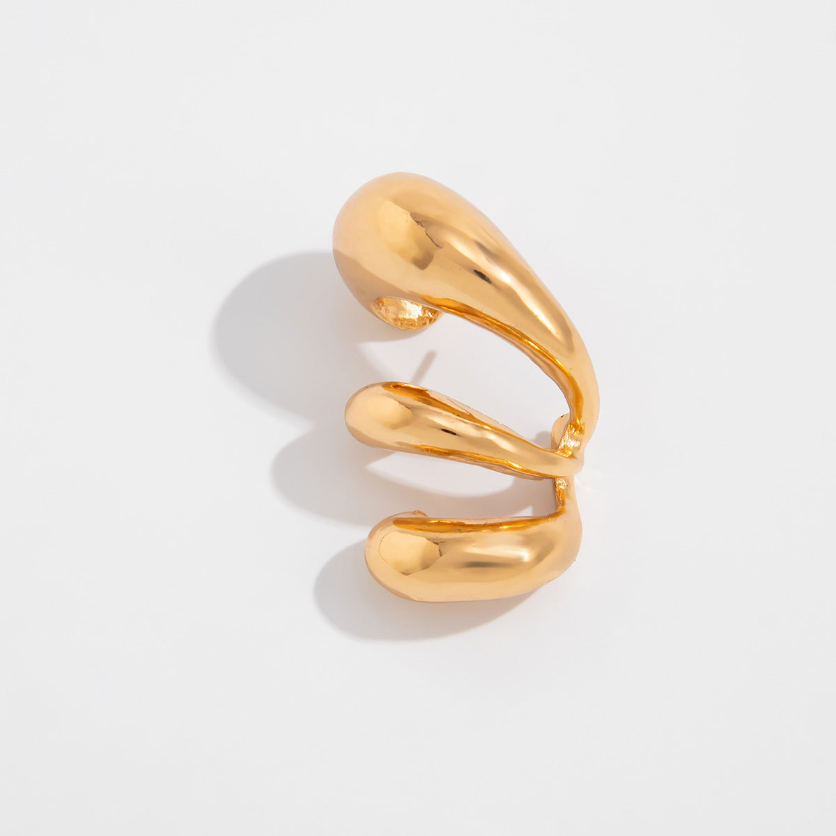 Geometric Metal Teardrop Earrings Fashion Statement Hoops