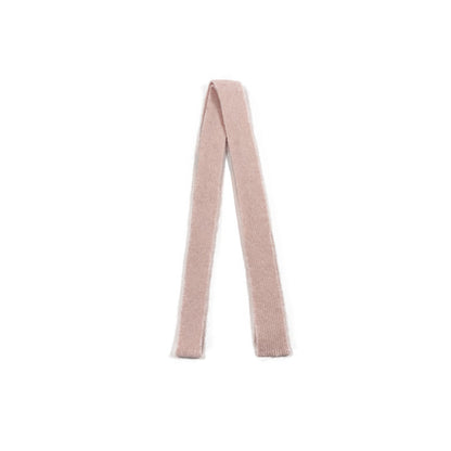Solid Color Knitted Wool Blend Scarf for Women