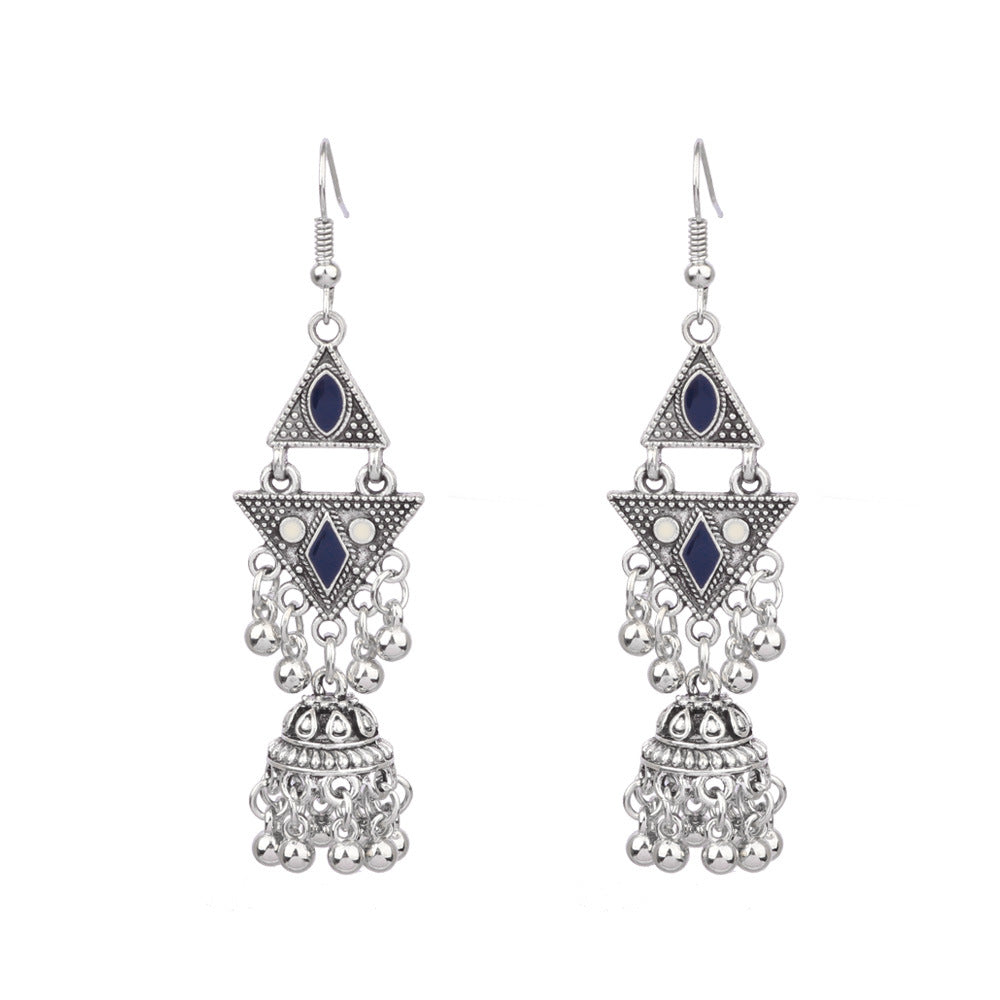 Fashionable Bohemian Long Earrings with Geometric Design
