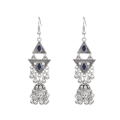 Fashionable Bohemian Long Earrings with Geometric Design
