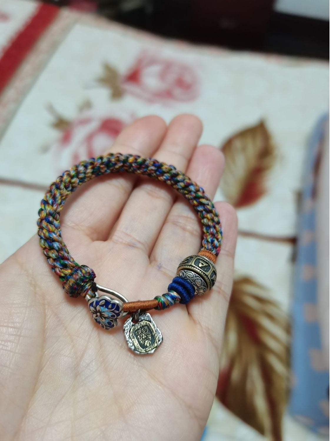 Tibetan Ethnic Zakiram Bracelet Hand-Woven Minority Design Personality Thangka Bracelet