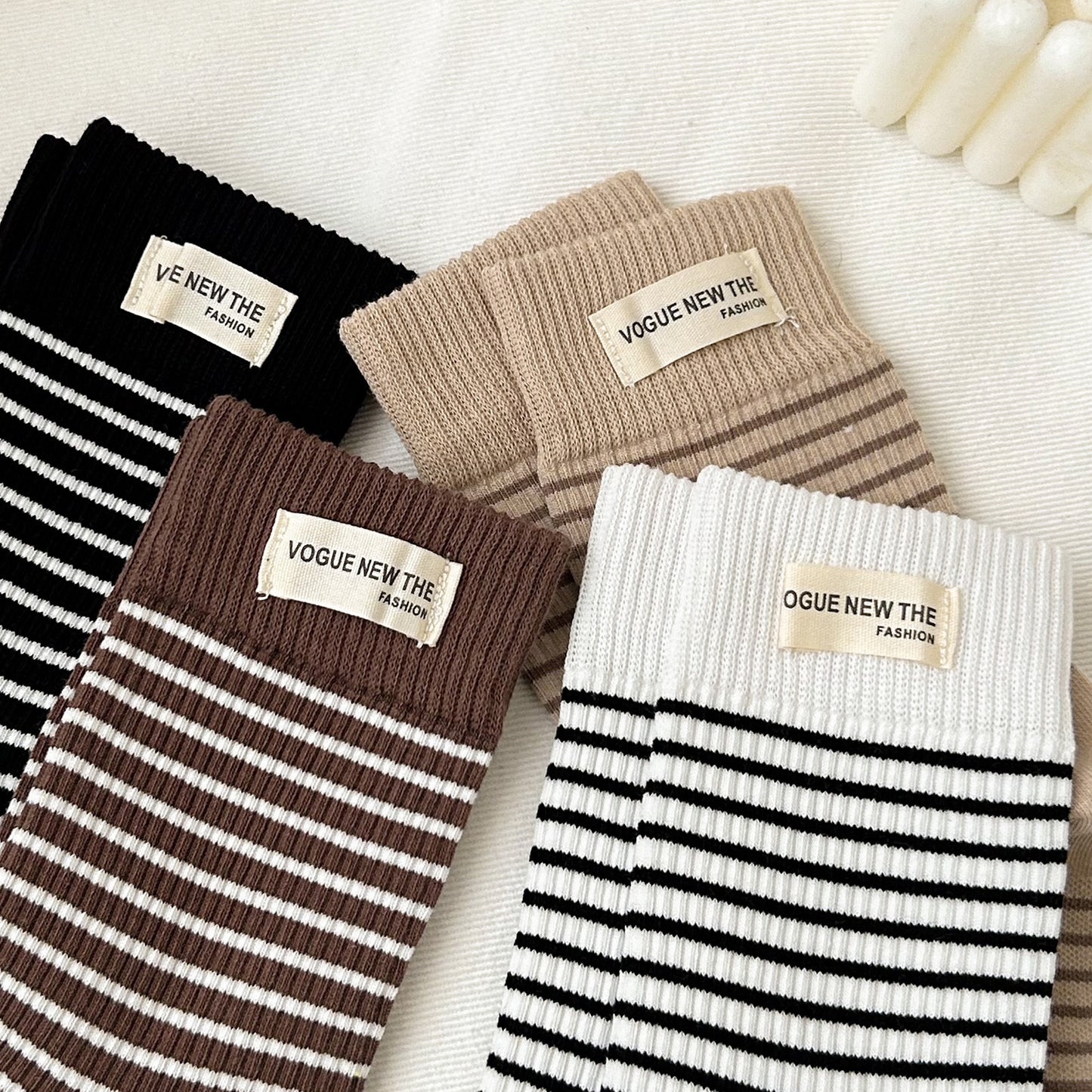 Rufia - Striped Mid-Calf Socks