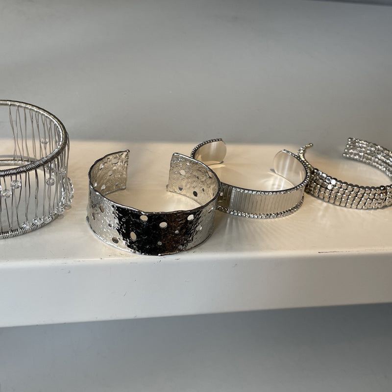 Simple Beads Open Layered Bracelets