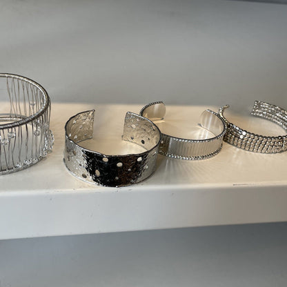 Simple Beads Open Layered Bracelets