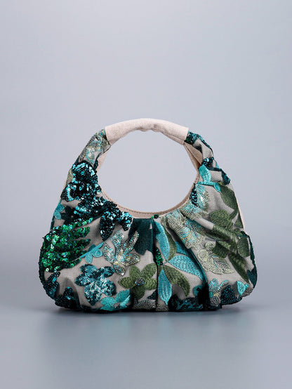Elegant Sequin Embroidered Handbag