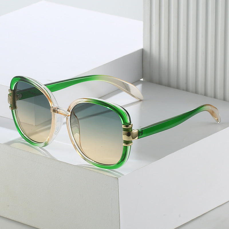 Trendy Oval Sunglasses Fashionable Street Style Sunglasses