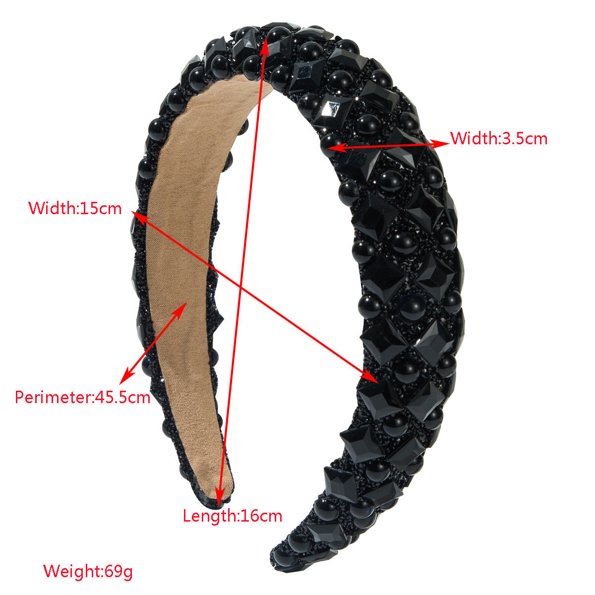 Trendy Resin Pearl Headband Elegant Hair Accessory