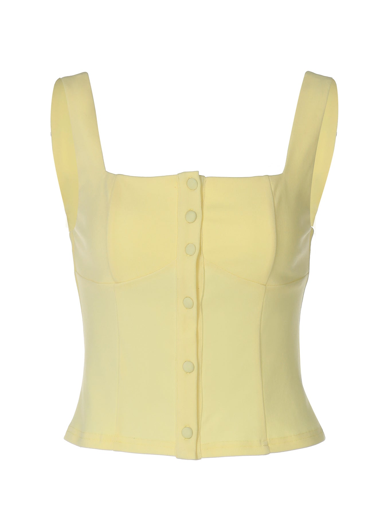 Trendy Solid Color Tank Top with Fitted Design