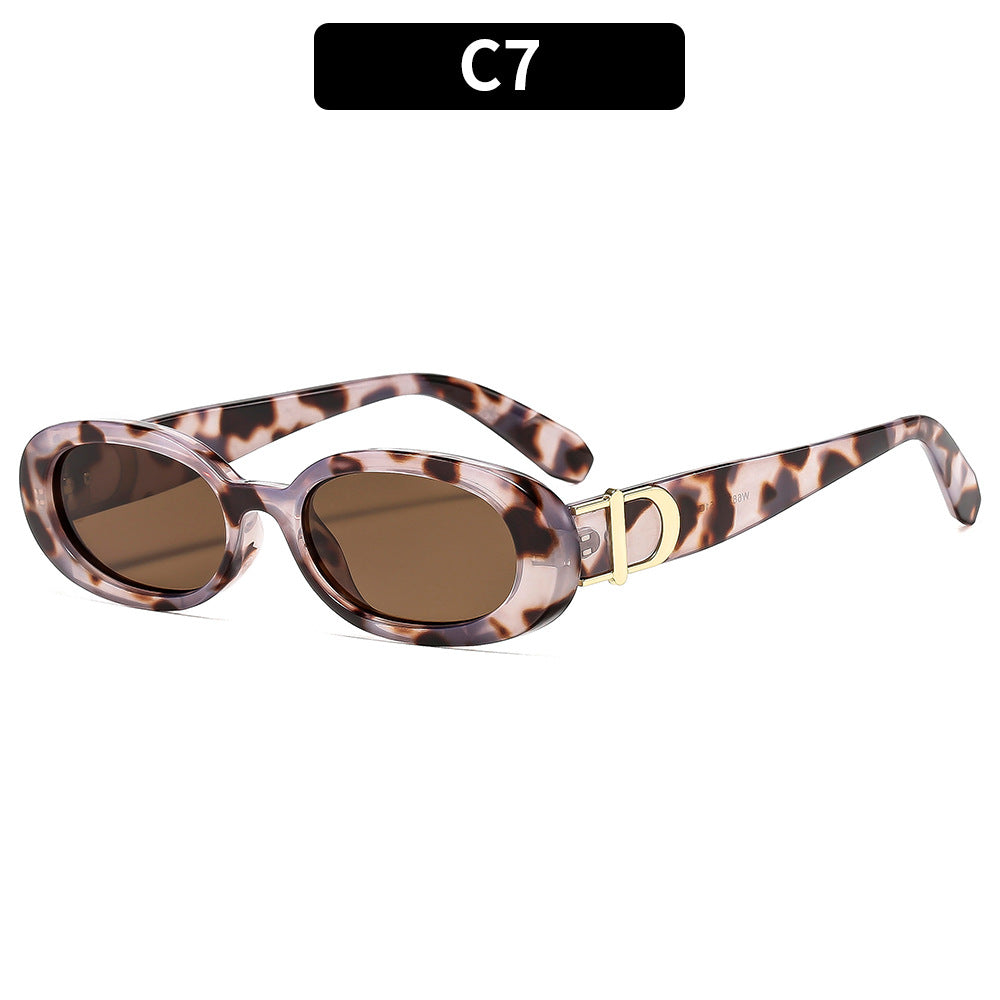 Vintage Oval Women's Summer Sunglasses UV400 Protection