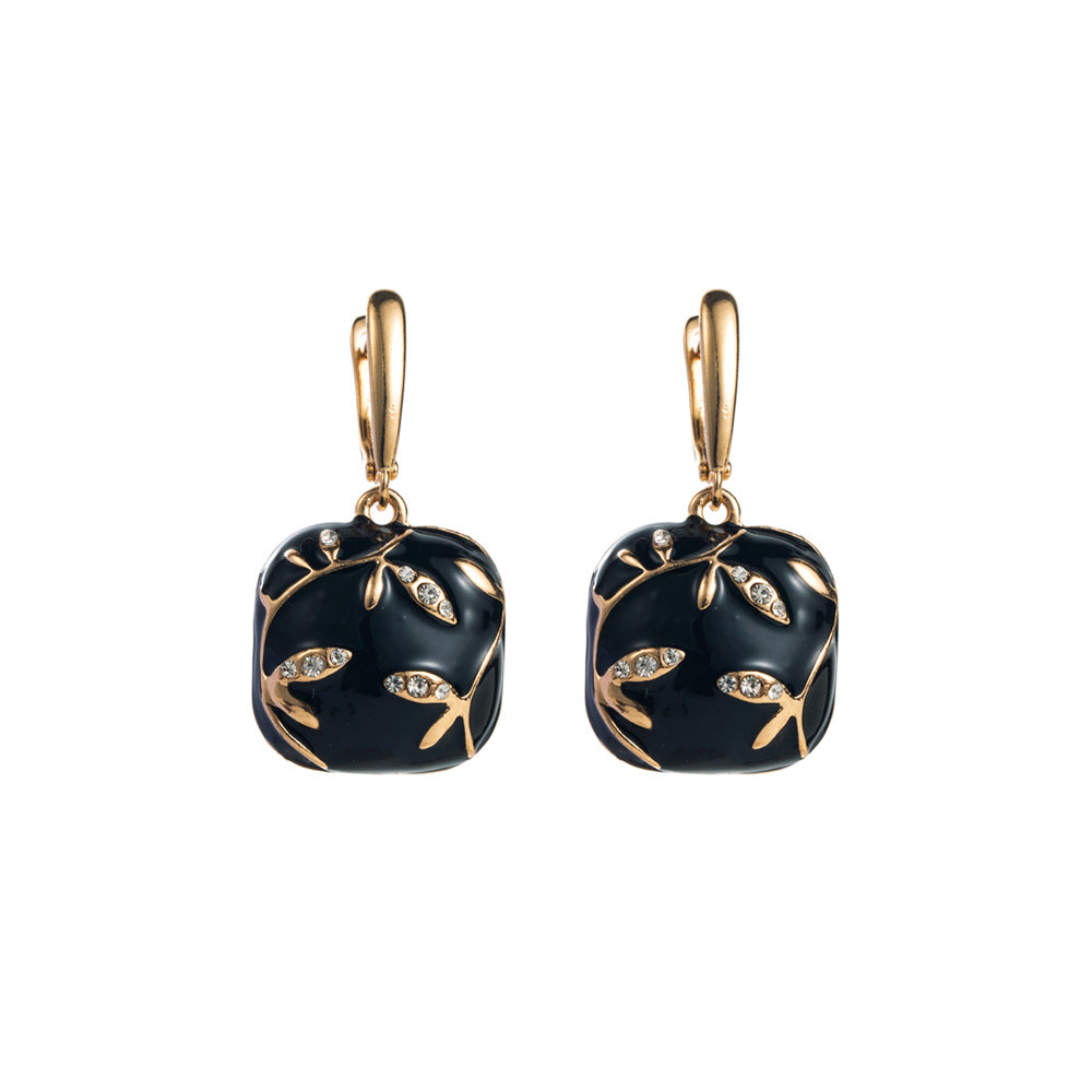 Geometric Alloy Drop Earrings Stylish Casual Vintage Jewelry