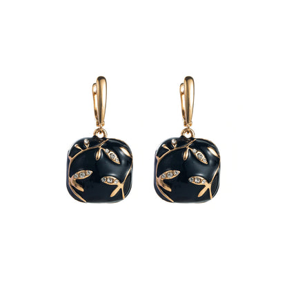 Geometric Alloy Drop Earrings Stylish Casual Vintage Jewelry