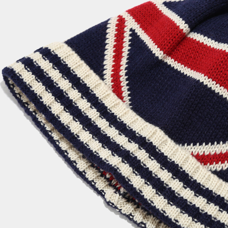3 Pcs Winter Union Jack Scarf Hat Gloves Set