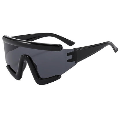 Trendy Oversized Cycling Sunglasses with UV400 Protection