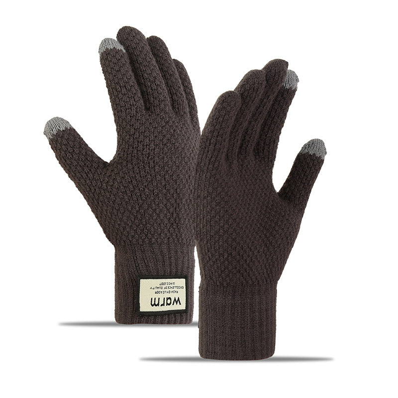 Men's Touch Screen Knitted Gloves Warm Windproof Winter Accessories