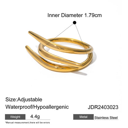 Love Color Block Adjustable Rings