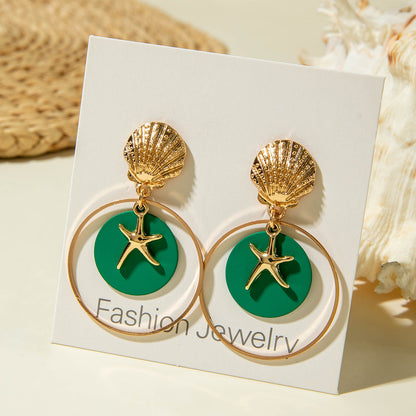 Geometric Metal Circle Earrings Set Stylish Casual Earrings