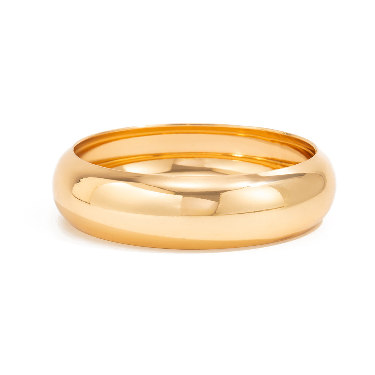 Fashionable Metal Arc Bangle Minimalist Geometric Jewelry for Women