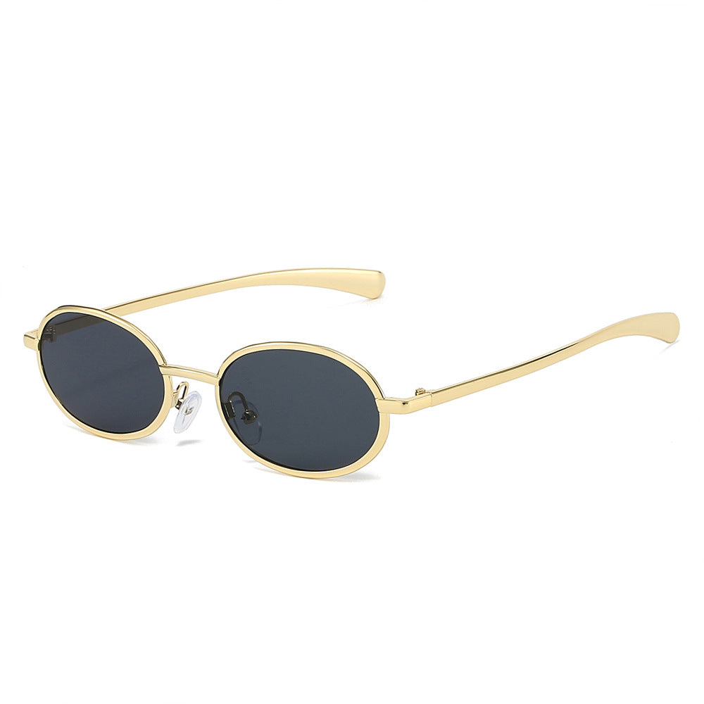 Designer Oval Sunglasses with Metal Frames for Men and Women
