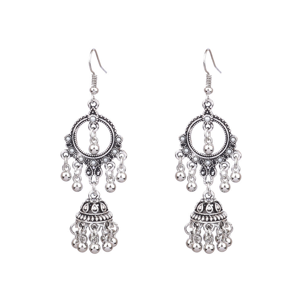 Fashionable Bohemian Long Earrings with Geometric Design
