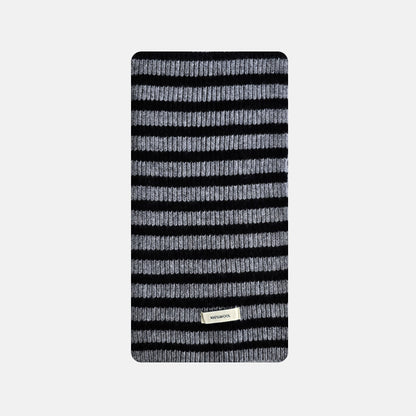 Plain Striped Wool Scarf Soft Warm Winter Neck Wrap