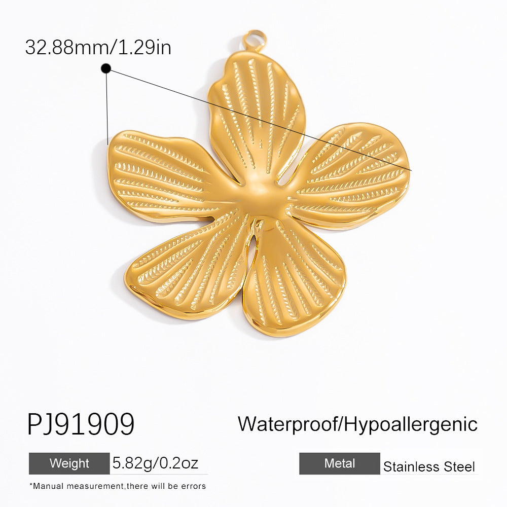 DIY Gradient Butterfly Flower Stainless Steel Pendants