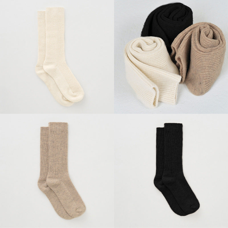 Mid-Calf Wool Socks Soft Comfortable Antibacterial