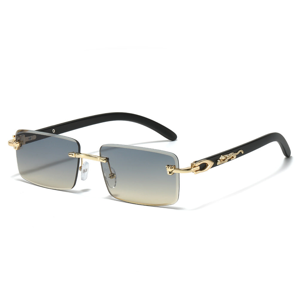 Trendy Leopard Decor Square Sunglasses for Men