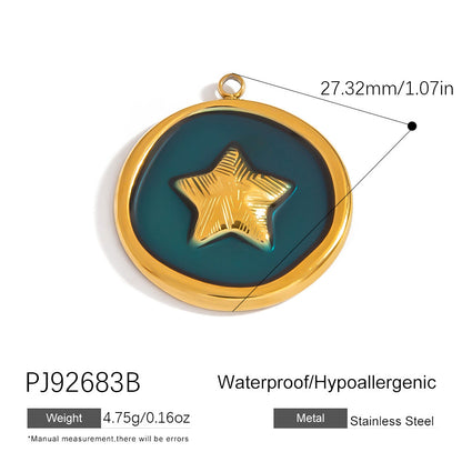 Heart Flower Pendant Accessories 18K Gold Plated Stainless Steel Jewelry