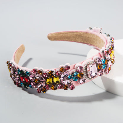 Baroque Style Rhinestone Headband Fashionable Hair Accessory