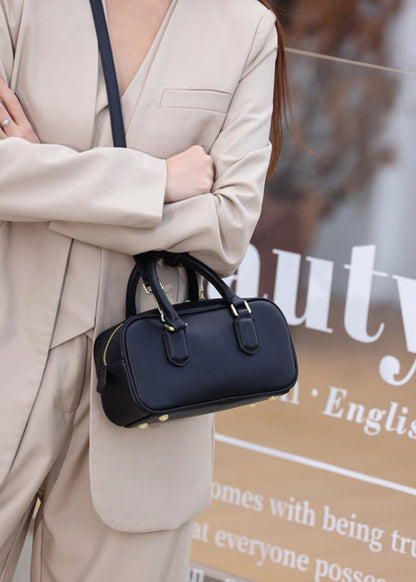 Mini Faux Leather Crossbody Bag Boxy Design
