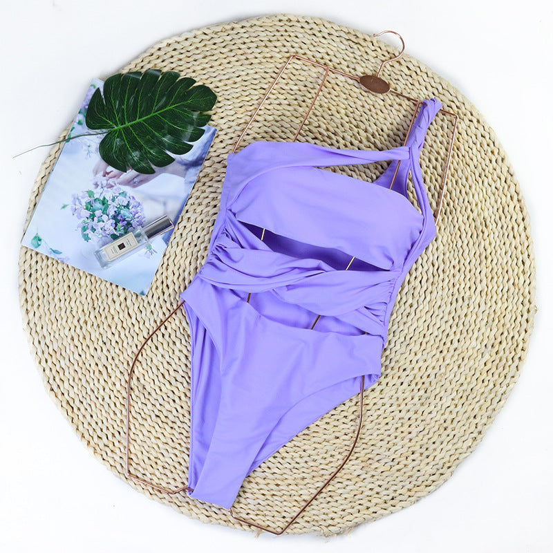 One Shoulder Sexy Hollow Out Sexy Swimwear