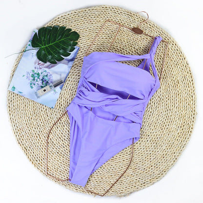One Shoulder Sexy Hollow Out Sexy Swimwear