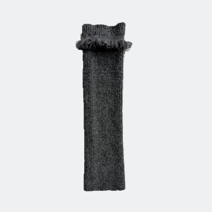 Warm Wool Blend Knit Leg Warmers for Women