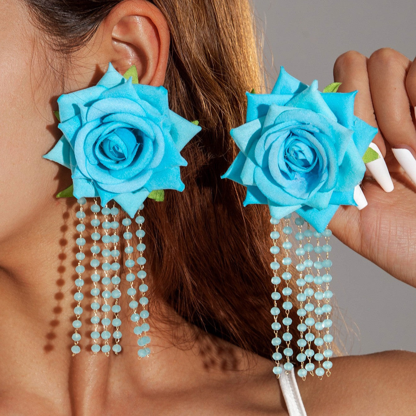 Colorful Butterfly Earrings Floral Design Acrylic Sweet Style