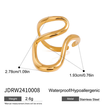 Love Color Block Adjustable Rings