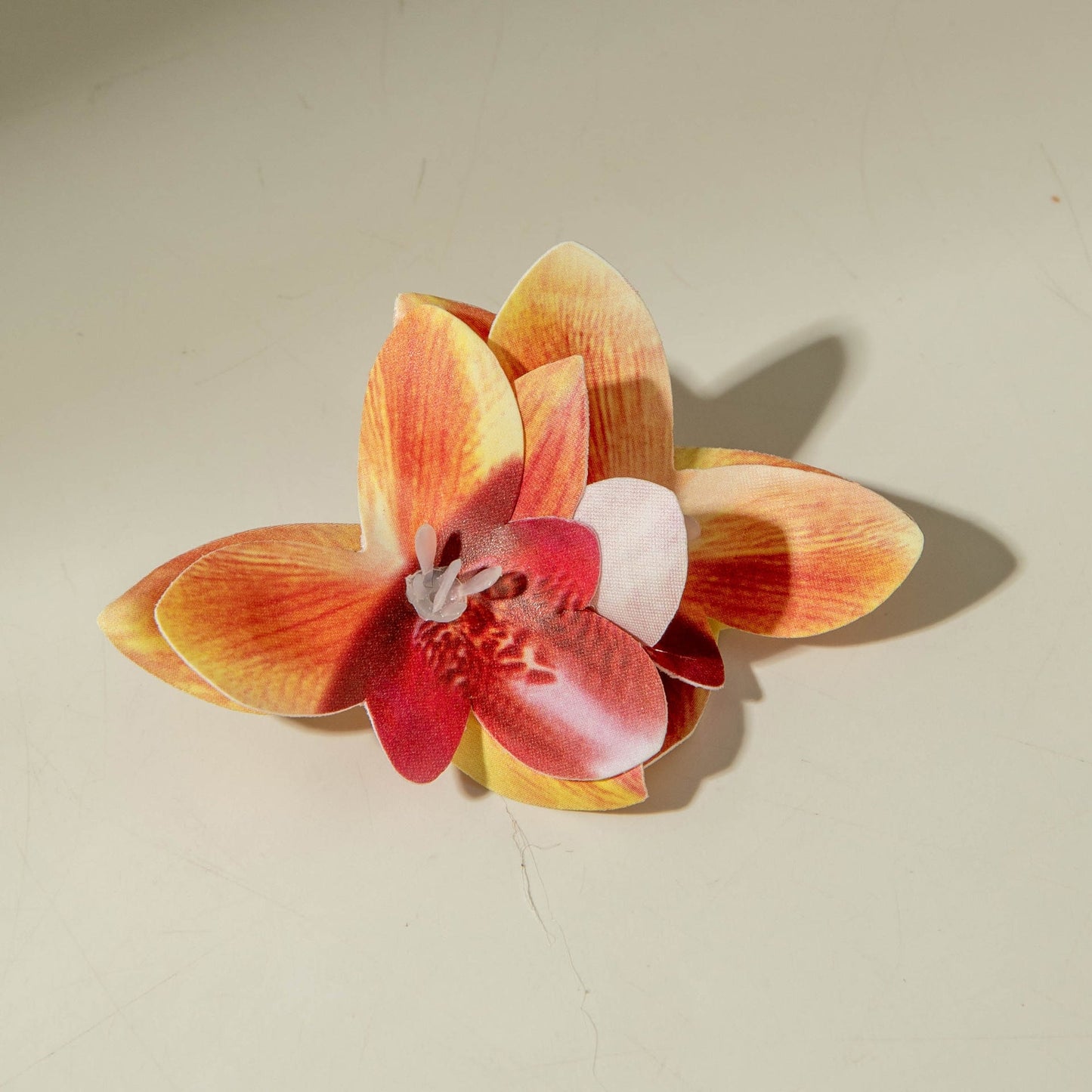 Bohemian Style 3D Orchid Flower Earrings Handmade Statement Jewelry