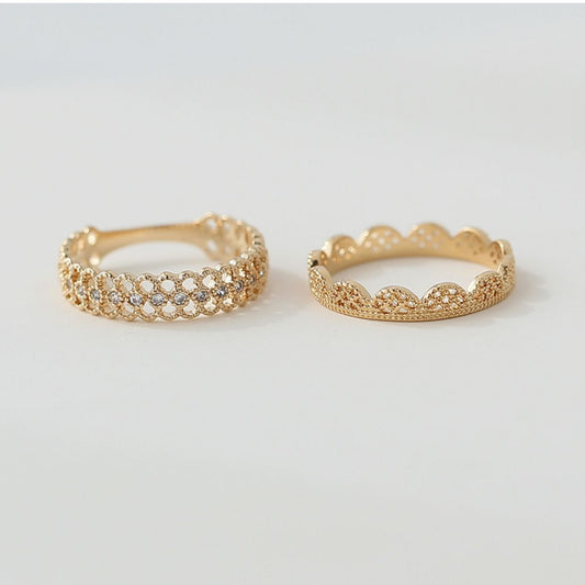 Lace Hollow Rhinestone Vintage Rings