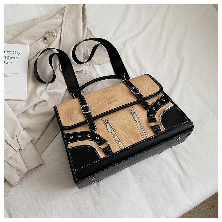 British Style Backpack Chic PU Shoulder Tote Bag