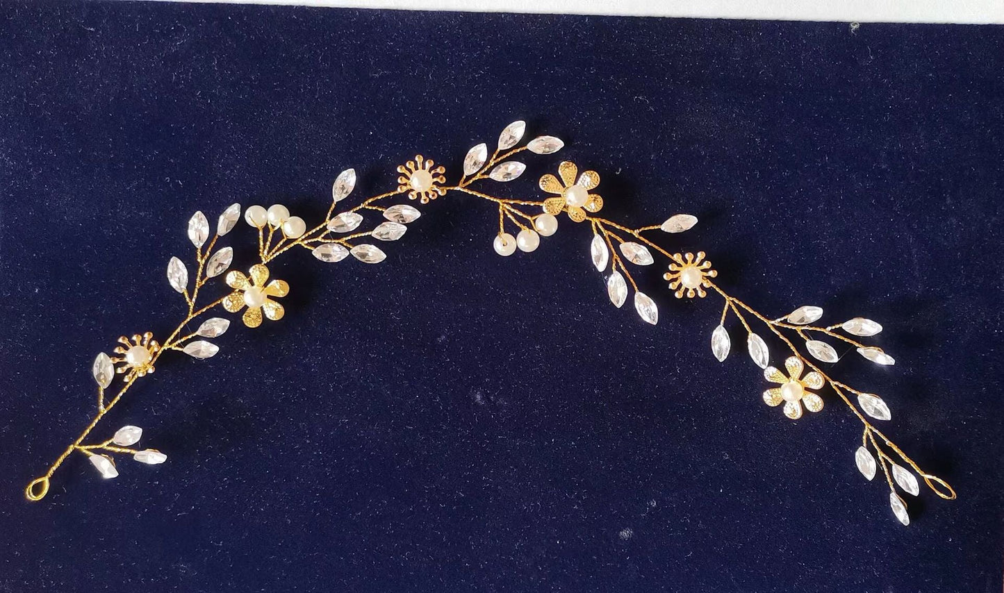Transparent Plastic Flower Pearl Handmade Headband for Weddings