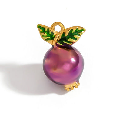 DIY Stainless Steel Jewelry Accessories Colorful Shell Pendant
